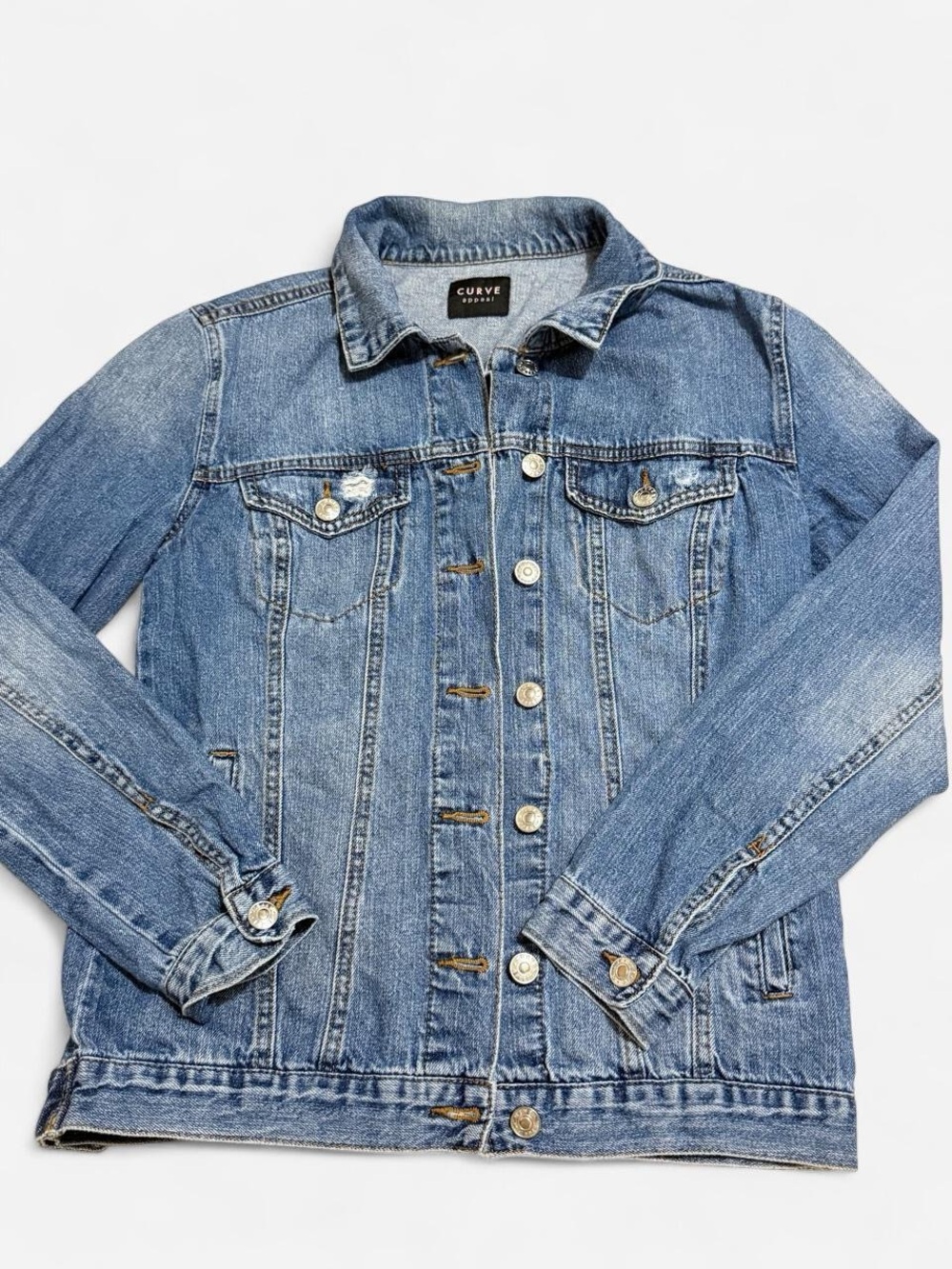 Curve appeal  Blue Denim Jacket - Classic Jean Jacket